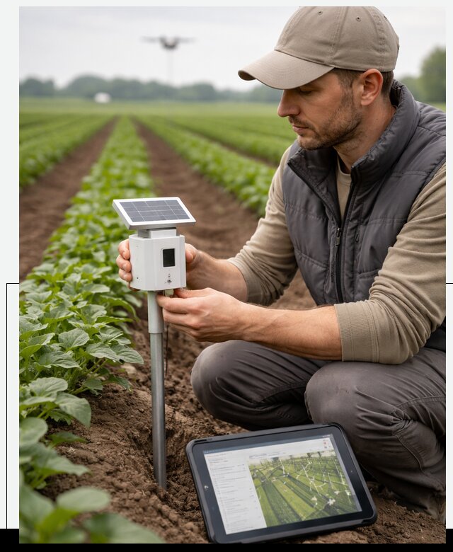 IoT мониторинг сельскохозяйственных полей и контроля в Ельце